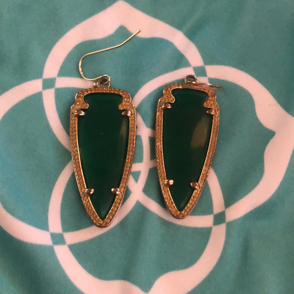 Green Kendra Scott earrings